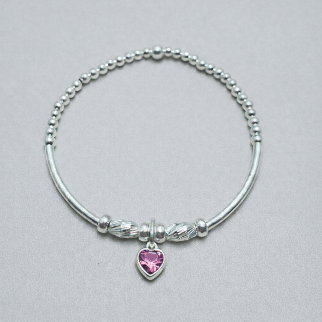 Swarovski Crystal Alexandrite Charm Bracelet – June