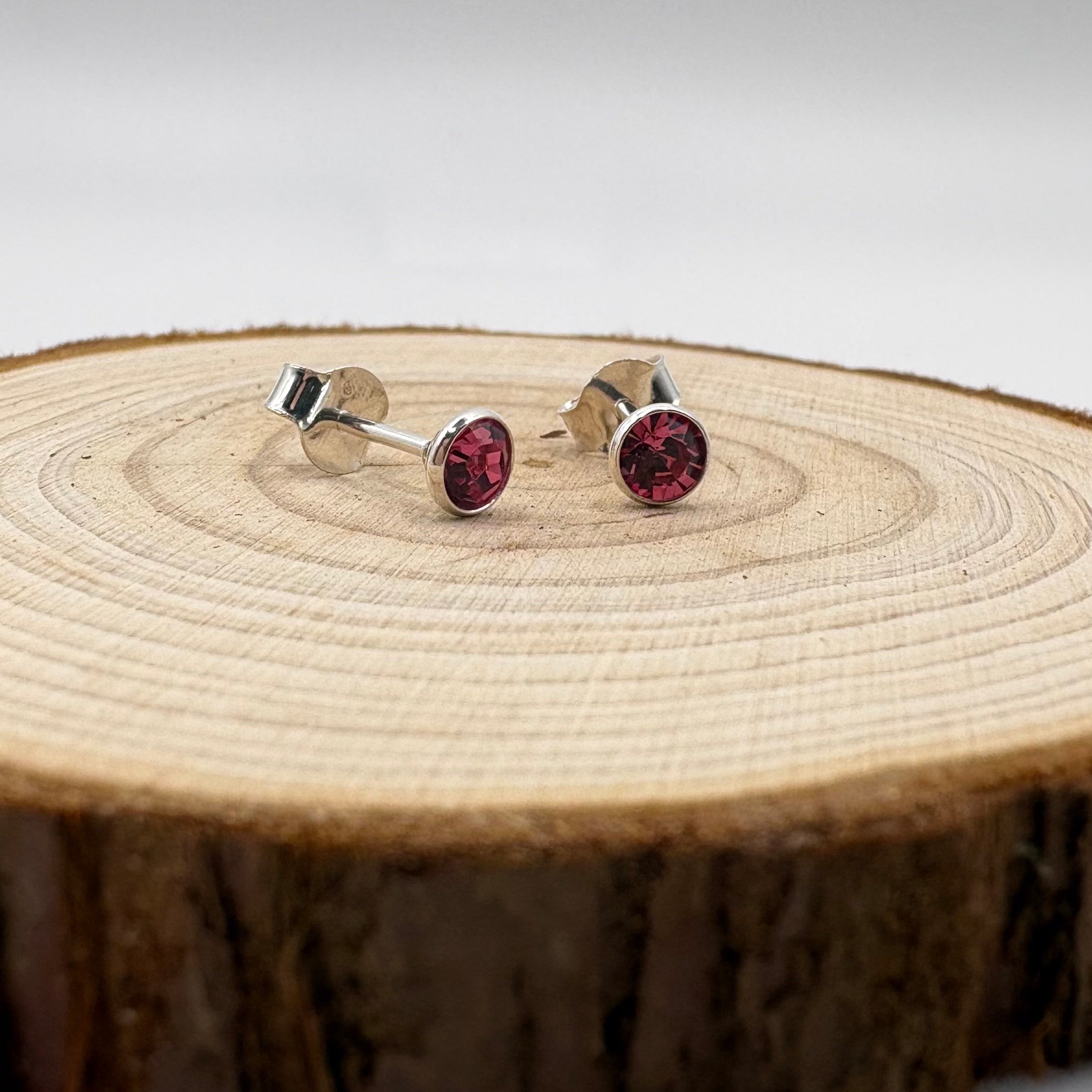 LYRA Tourmaline (October) Birthstone Swarovski® crystal Stud Earrings | 925 Sterling Silver