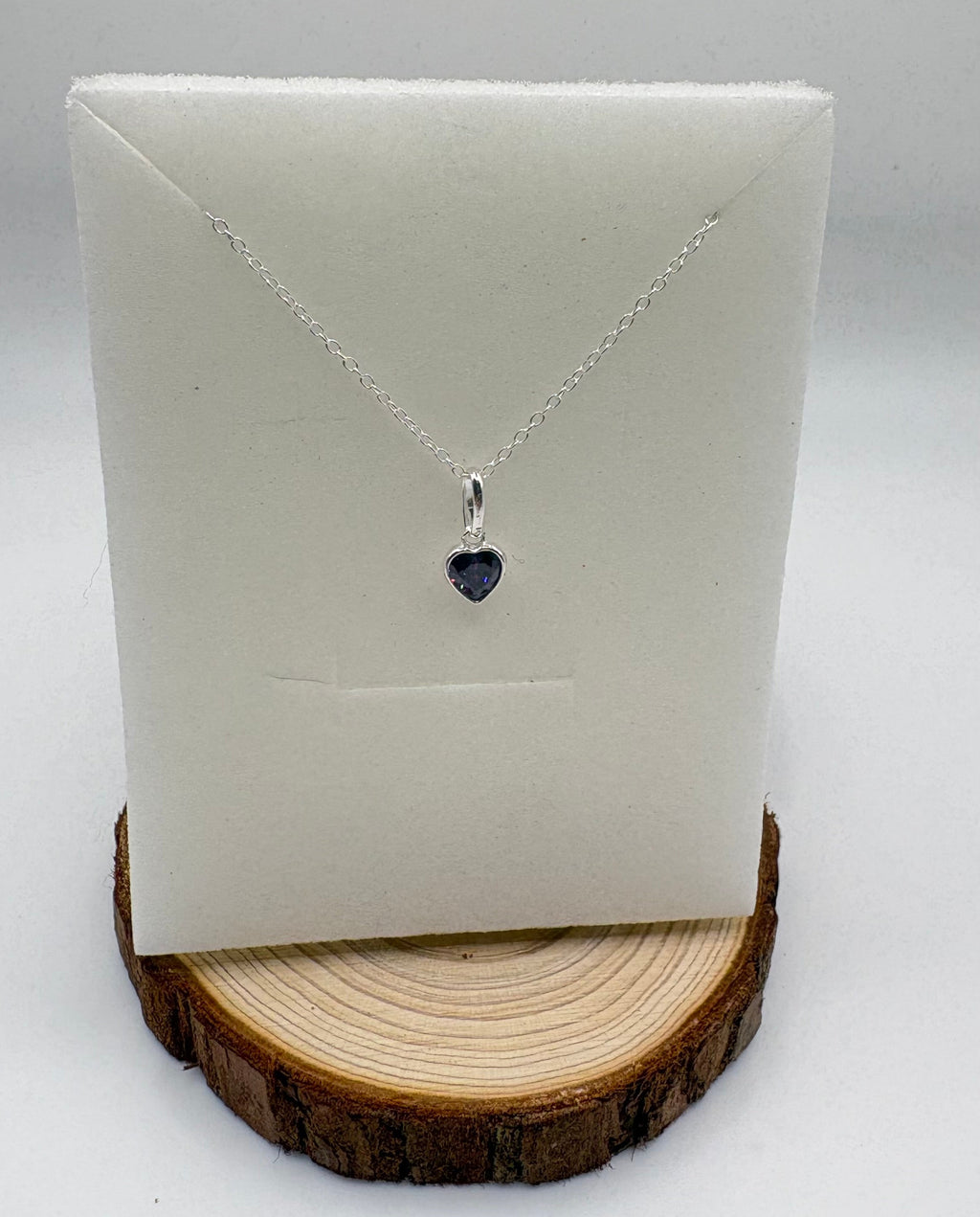 LYRA Amethyst Birthstone Necklace with Swarovski Crystal Charm | 925 Sterling Silver
