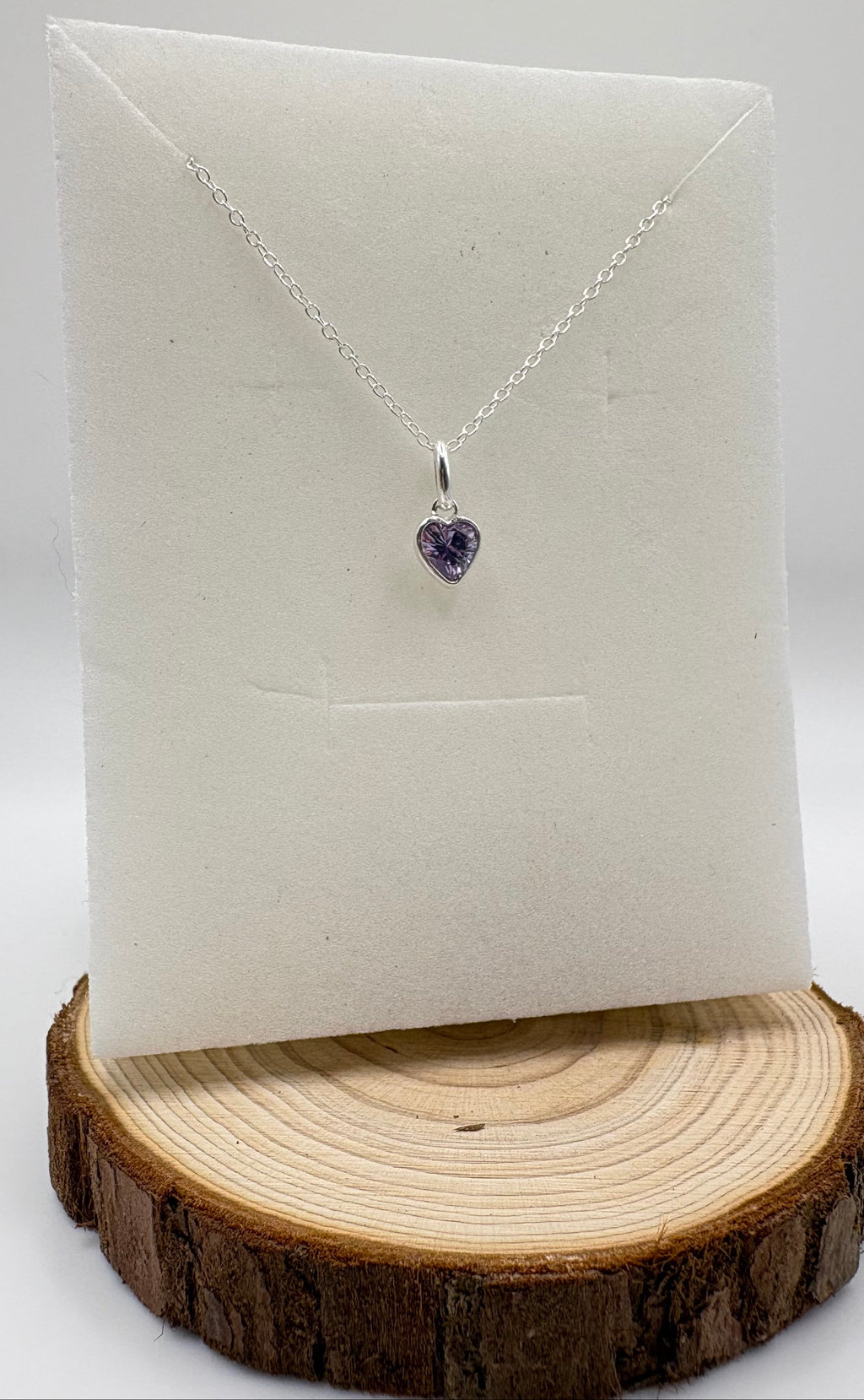 LYRA Alexandrite Birthstone Necklace with Swarovski Crystal Charm | 925 Sterling Silver