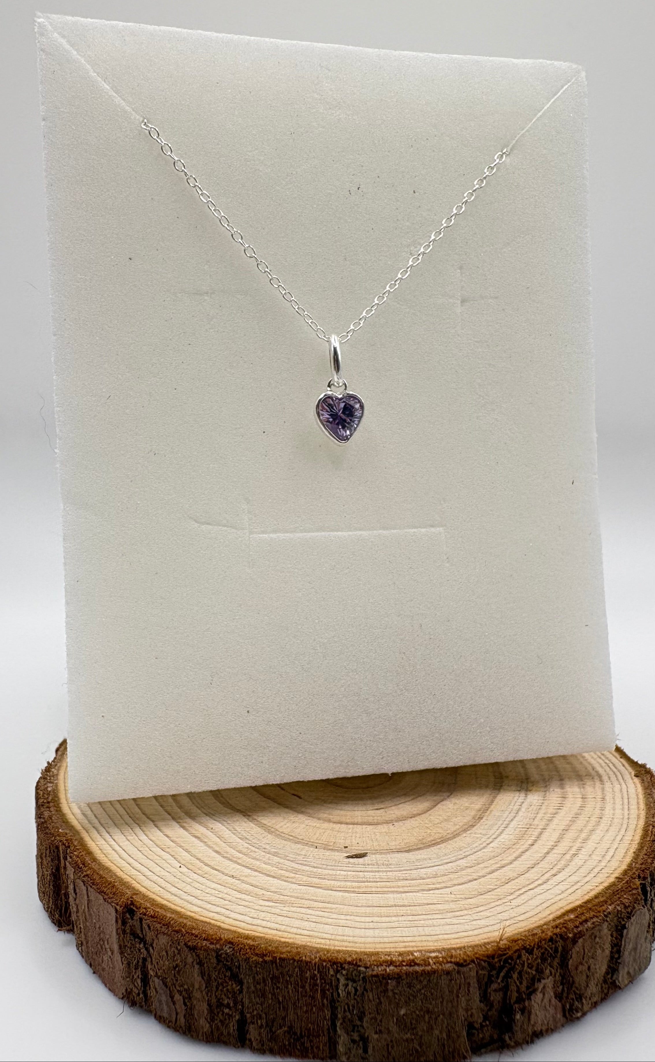 LYRA Alexandrite Birthstone Necklace with Swarovski Crystal Charm | 925 Sterling Silver