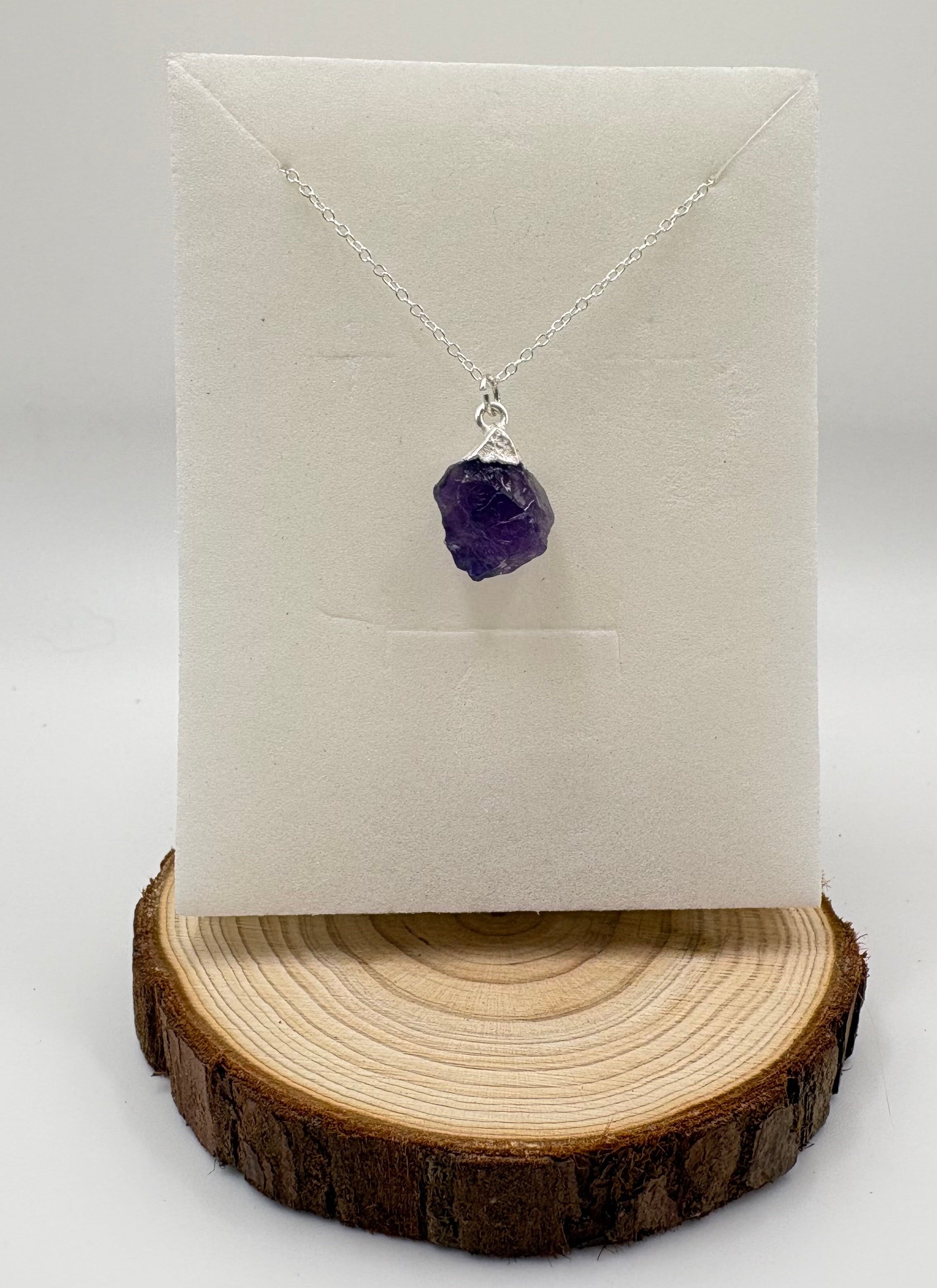 WILLOW Amethyst Pendant Necklace | Sterling Silver 925 Chain