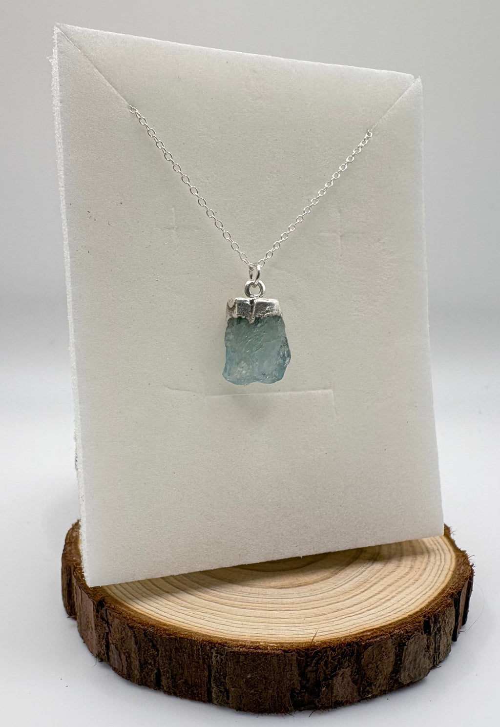 WILLOW Aquamarine Pendant Necklace | 925 Sterling Silver Chain