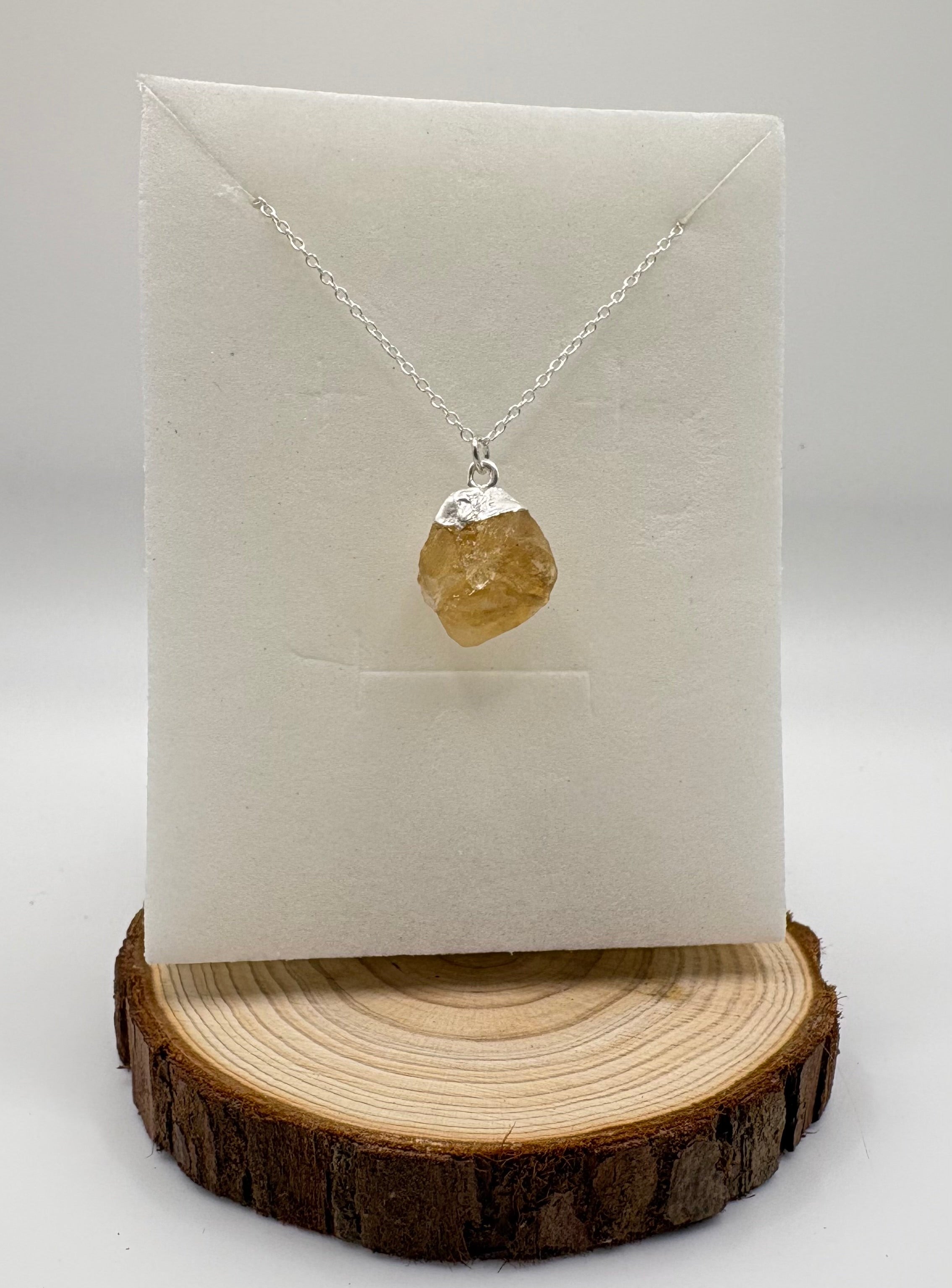 WILLOW Citrine Pendant Necklace | 925 Sterling Silver Chain