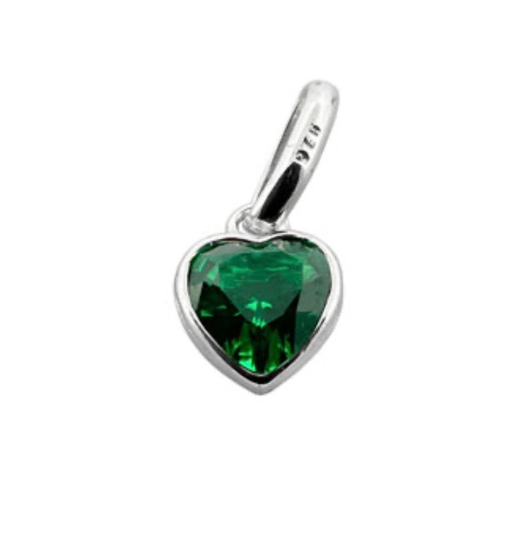 Swarovski® Crystal Emerald Charm Necklace - May Birthstone