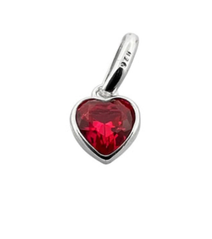 Swarovski Crystal Ruby Charm Bracelet – July