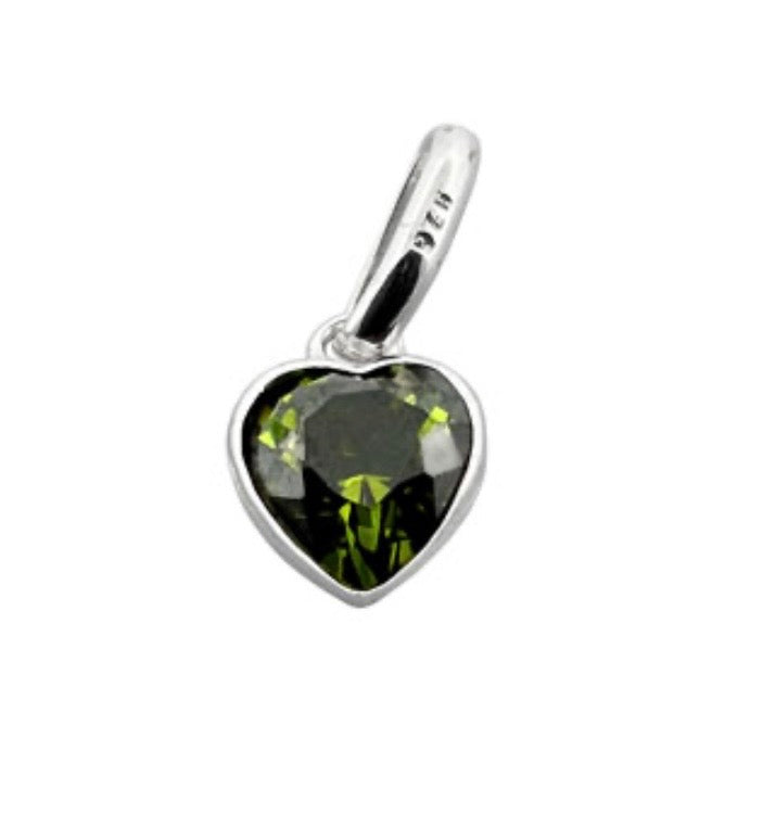 Swarovski Crystal Peridot Charm Bracelet – August