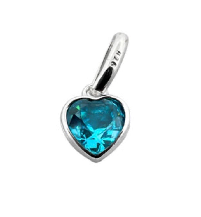 Swarovski Crystal Blue Zircon Charm Bracelet – December