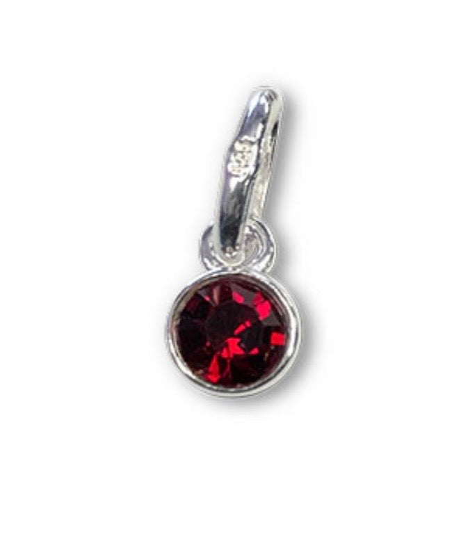 Swarovski® Crystal Garnet Charm Necklace - January Birthstone