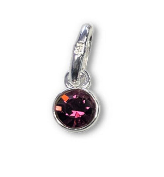 Swarovski Crystal Birthstone Charm 925 Sterling Silver Necklace