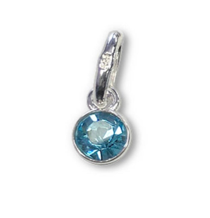 Swarovski Crystal Birthstone Charm 925 Sterling Silver Necklace