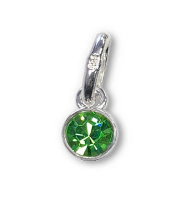 Swarovski® Crystal Peridot Charm Necklace - August Birthstone