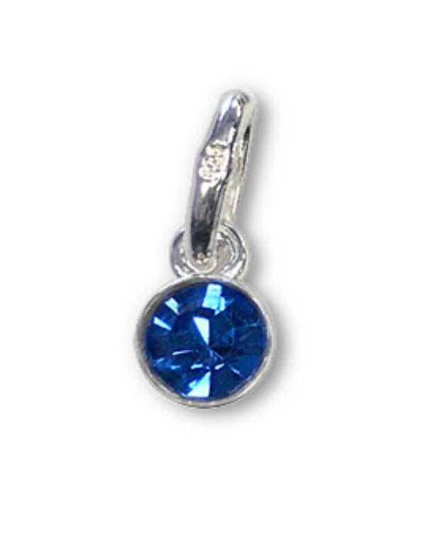 Round Swarovski Crystal Birthstone Charm 925 Sterling Silver Bar Beaded Bracelet