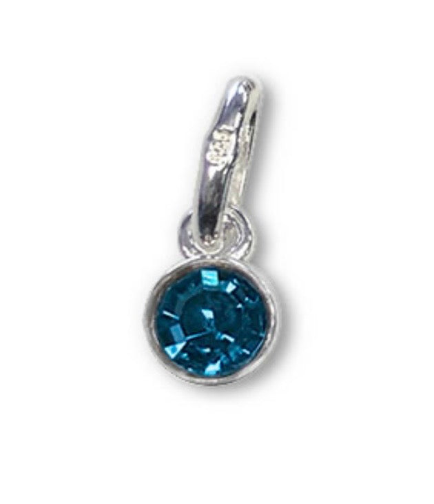 Swarovski Crystal Blue Zircon Charm Bracelet – December
