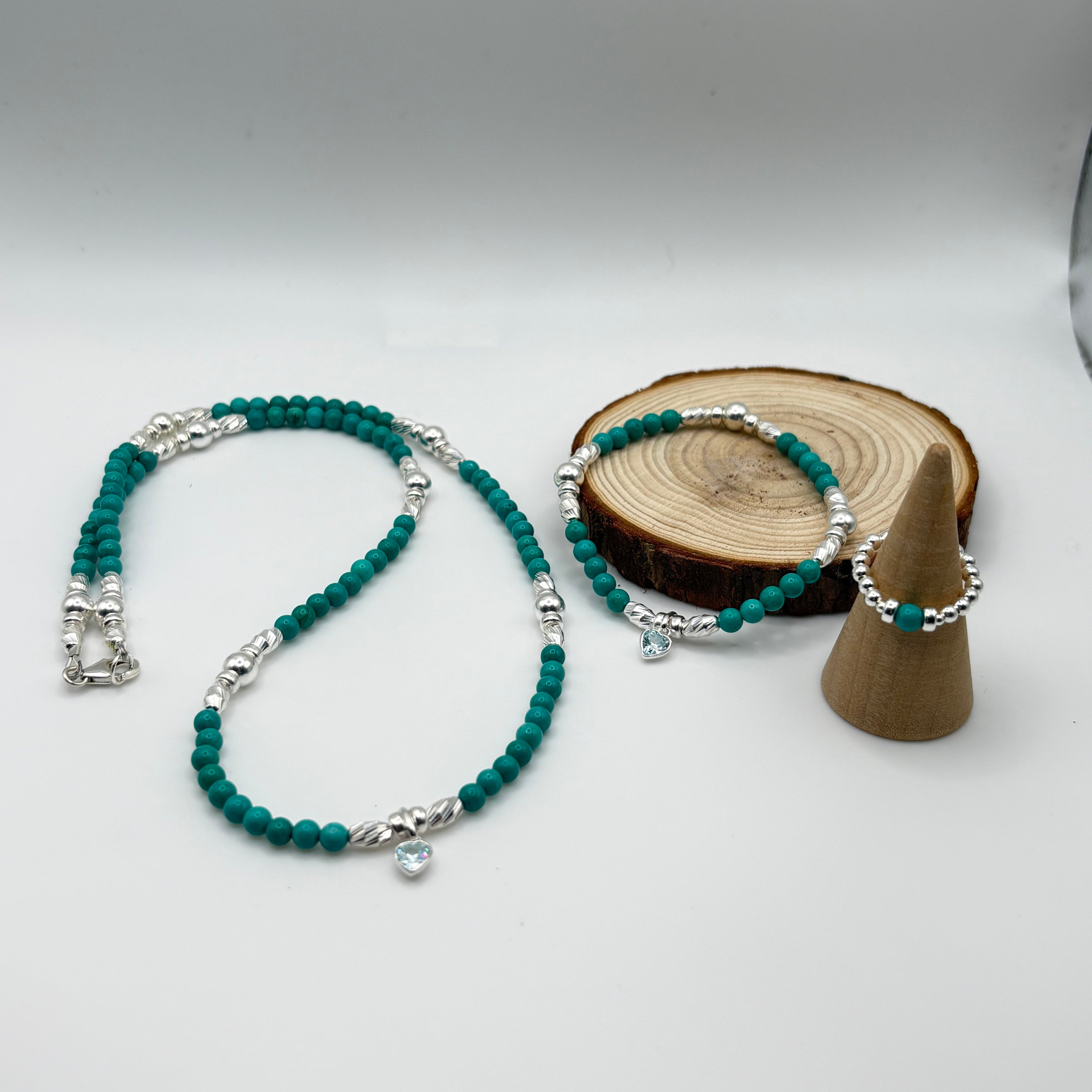 Crystal 925 Sterling Silver Necklace with Swarovski Crystal Heart Birthstone