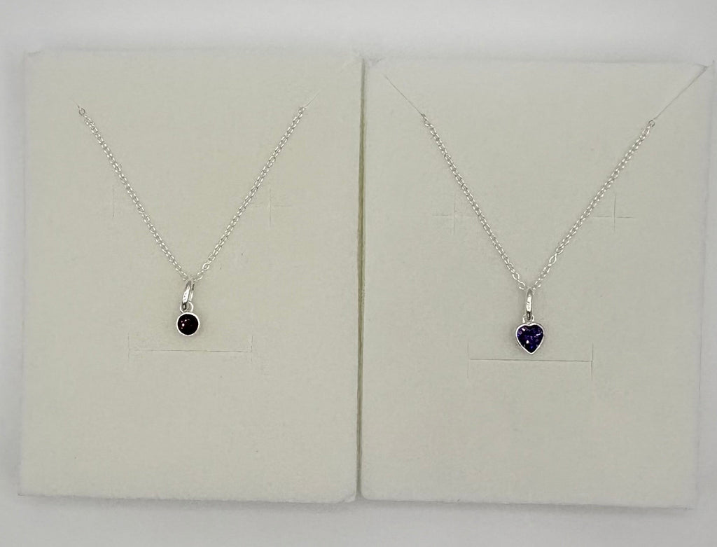 Swarovski® Crystal Amethyst Charm Necklace - February Birthstone