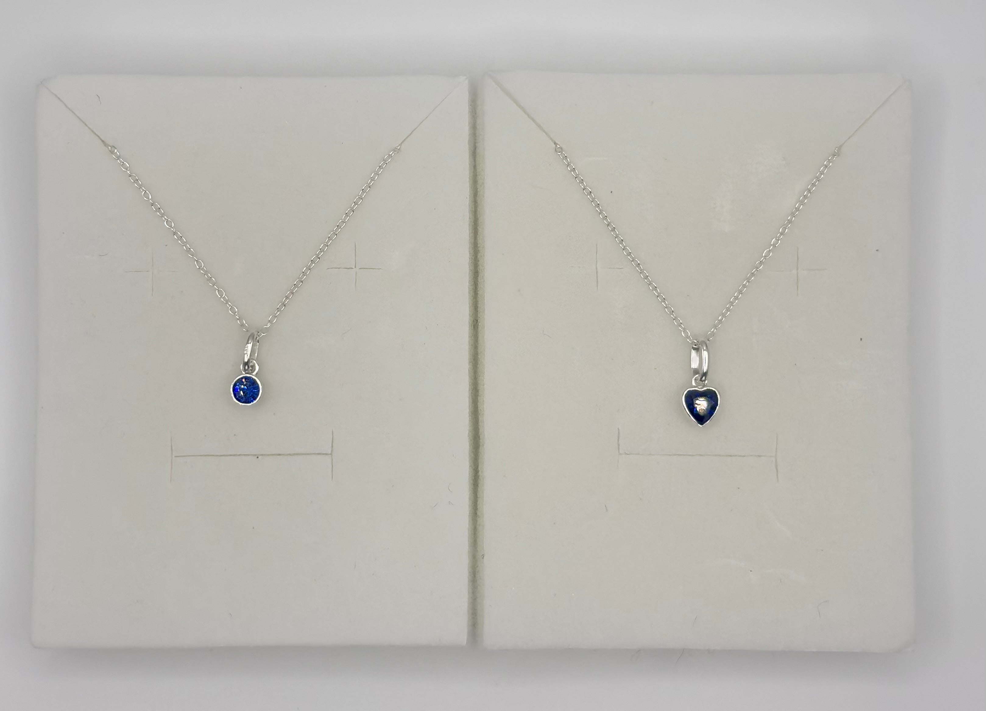 Swarovski® Crystal Sapphire Charm Necklace - September Birthstone