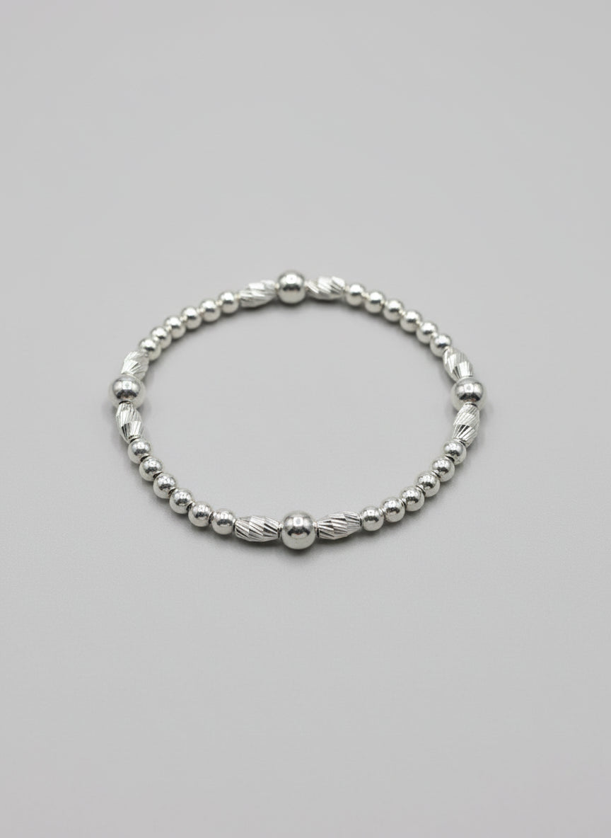 925 Sterling Silver Beaded Bracelet