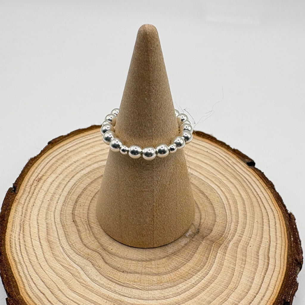 925 Sterling Silver beaded Ring