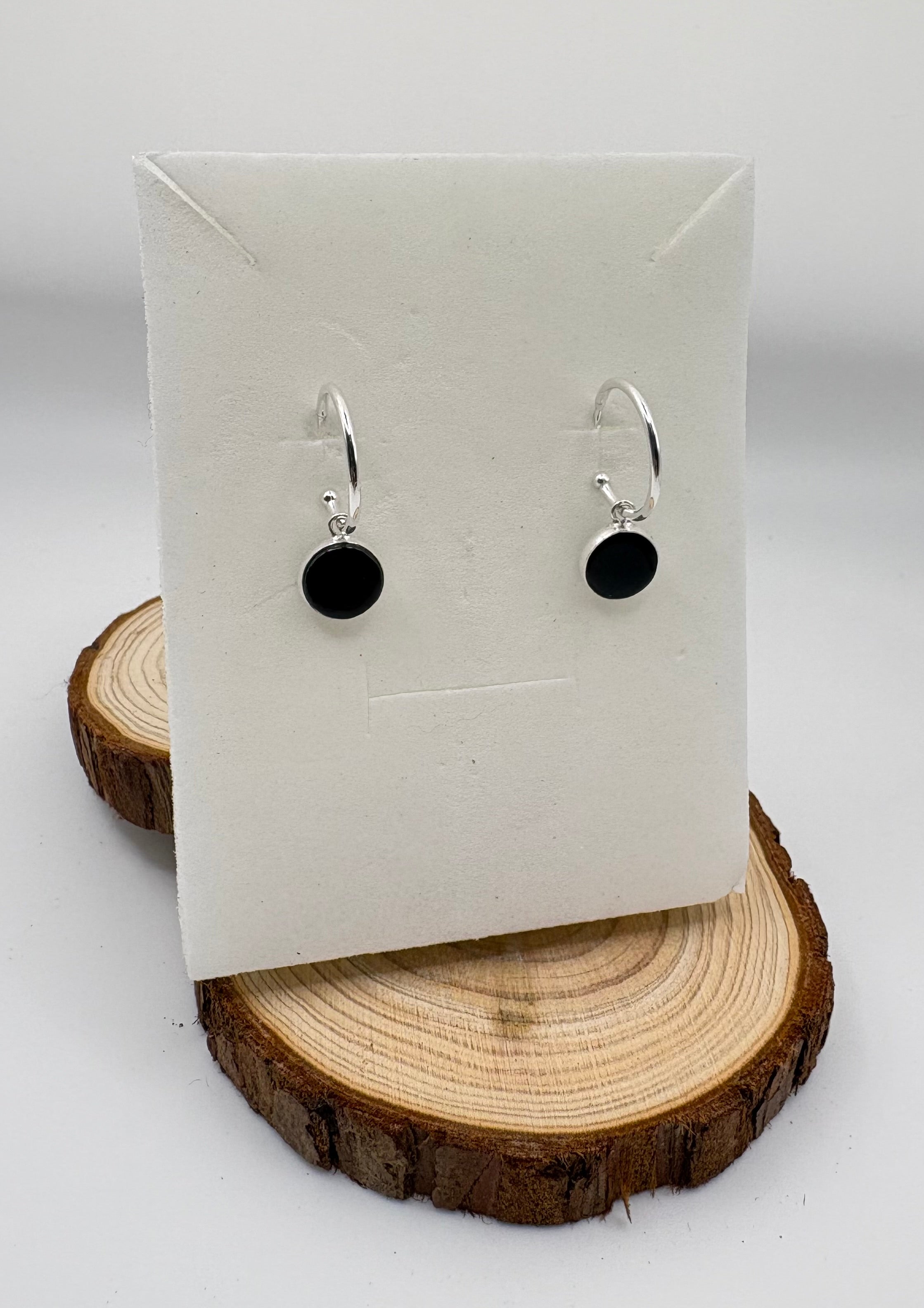 ORBIT Onyx Hoop Earrings | 925 Sterling Silver 