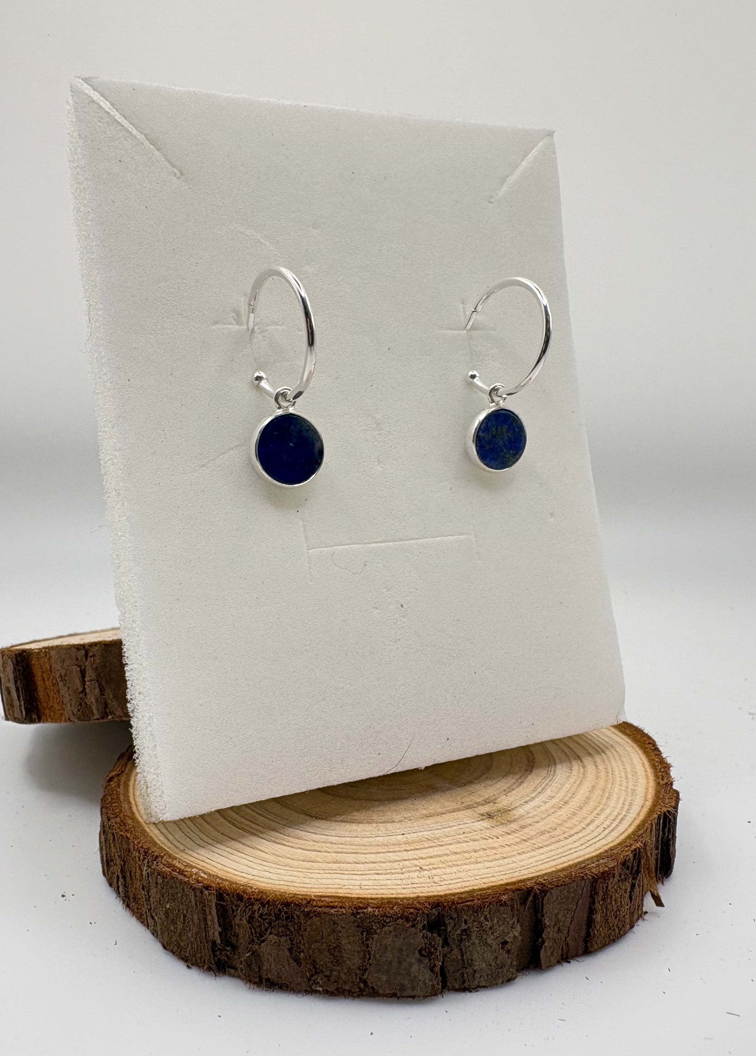   ORBIT Lapis Lazuli Hoop Earrings | 925 Sterling Silver